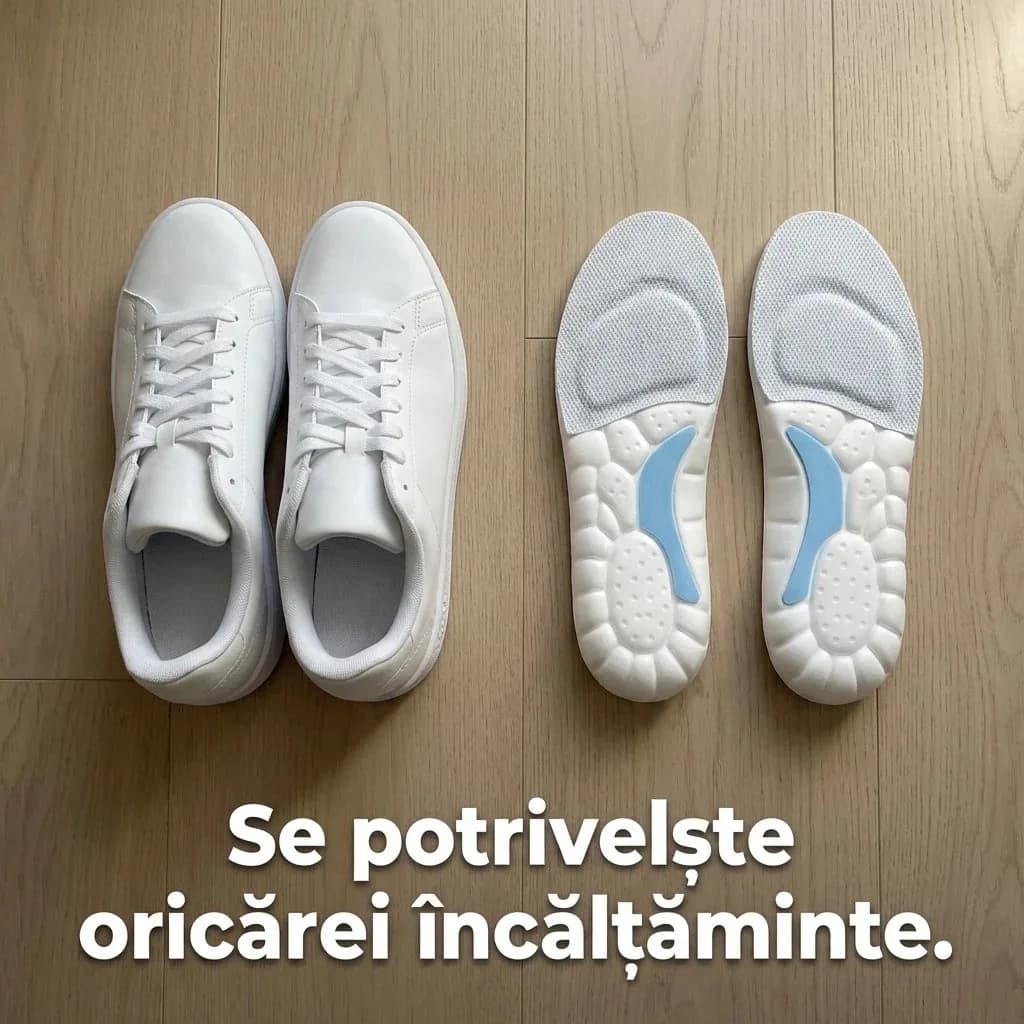 Branțuri ortopedice cu gel CloudFoam, amortizare 4D și suport pentru boltă 3