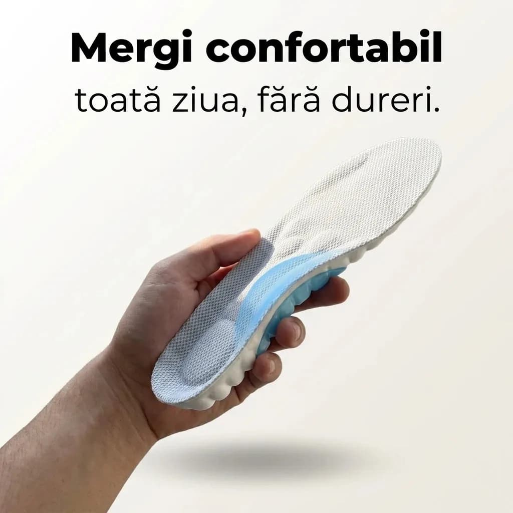 Branțuri ortopedice cu gel CloudFoam, amortizare 4D și suport pentru boltă 2